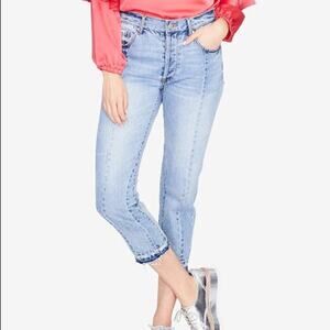 Rachel Roy Raw Hem Cropped Jeans Blue Size 30